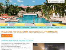 Tablet Screenshot of camacuriapartmentsaruba.com